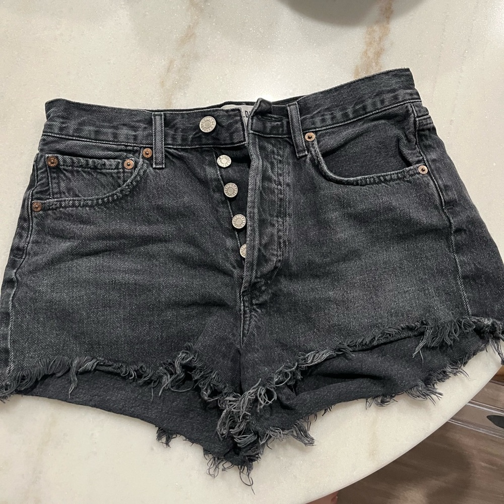 Black Agolde Jean Shorts